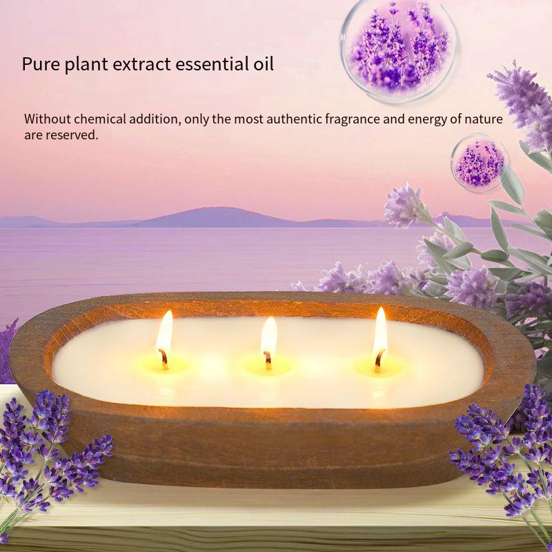 Home Fragrance Large - Деревянный фитиль, свеча из соевого воска,