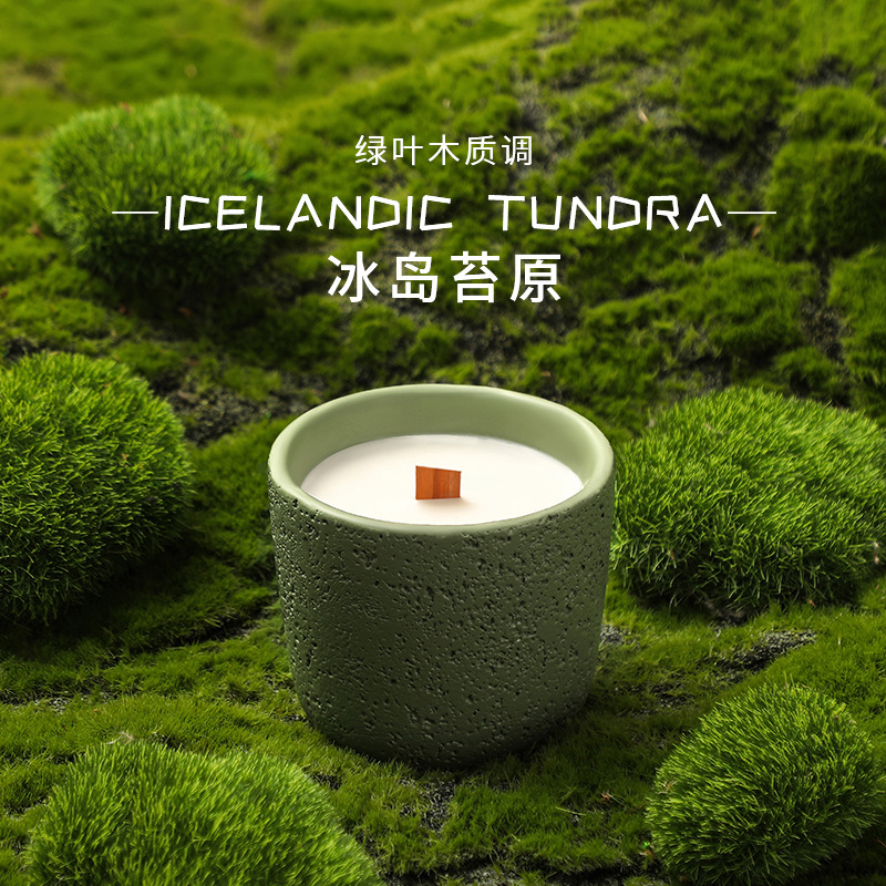 Home Fragrance Jar - 200 г, Исландская Тундра, цемент, ароматерапия,